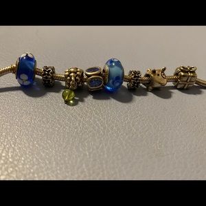 Authentic Pandora bracelet with Pandora charms